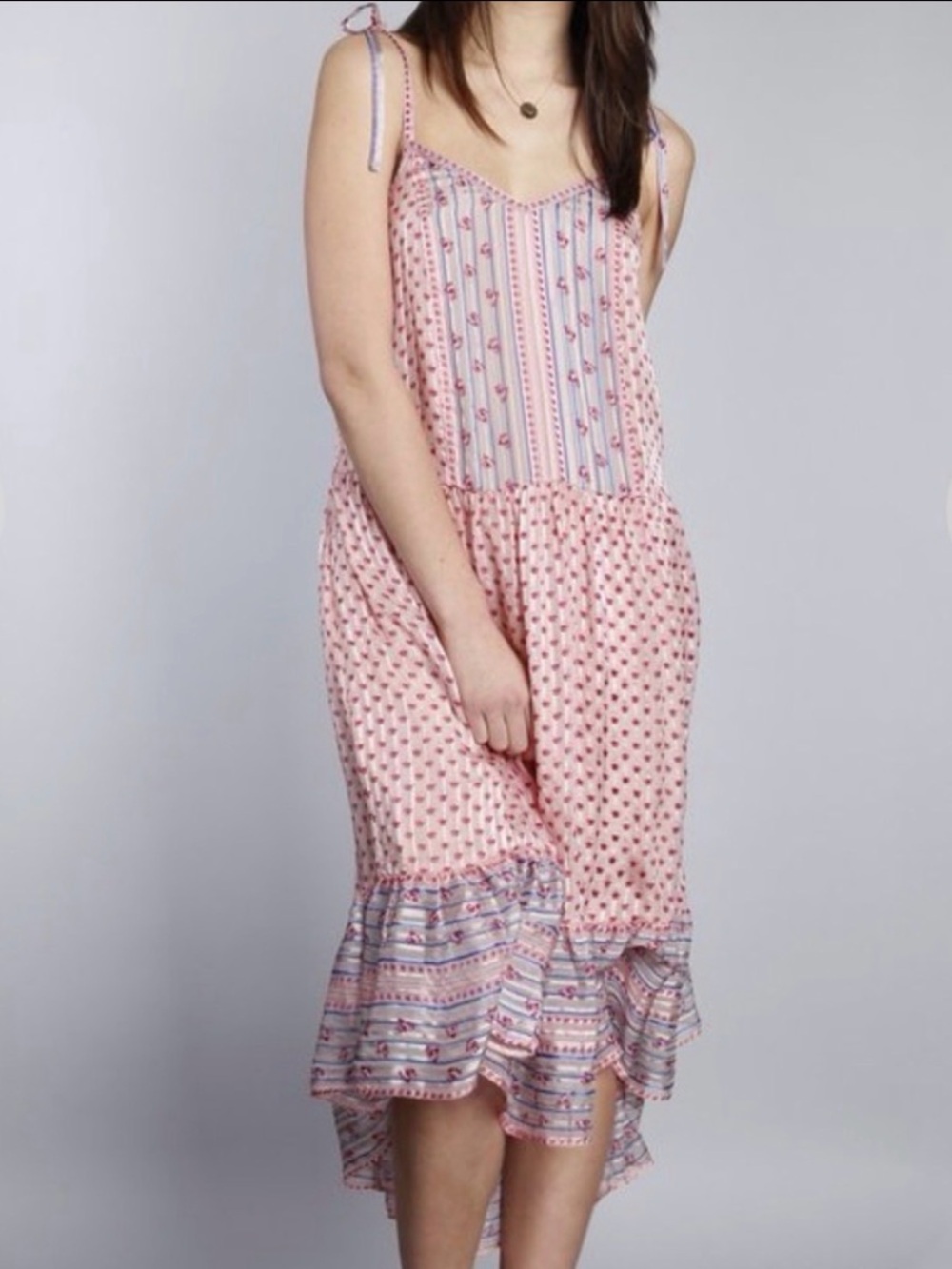ULLA JOHNSON Pink Rose Patterned Dress - Size 6
